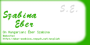 szabina eber business card